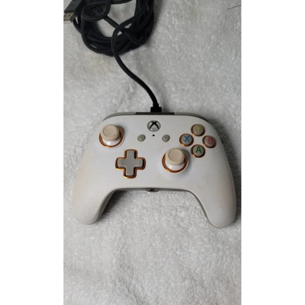 PowerA Enhanced Wired Controller Xbox Series X S One PC White Gold 1514146-02